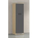 Colonne pour frigo encastrable anthracite mat/ch&ecirc;ne Louna