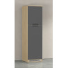 Colonne pour frigo encastrable anthracite mat/chêne Louna