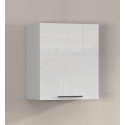 Meuble haut de cuisine moderne blanc brillant Louna