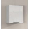 Meuble haut de cuisine moderne blanc brillant Louna