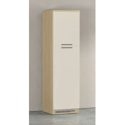 Colonne pour frigo encastrable cachemire/chêne Louna