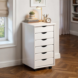 Caisson de bureau style nature en pin massif Limon