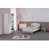 Commode enfant contemporaine pin memphis, rose et gris Aquarelle
