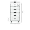 Caisson de bureau style nature en pin massif Limon