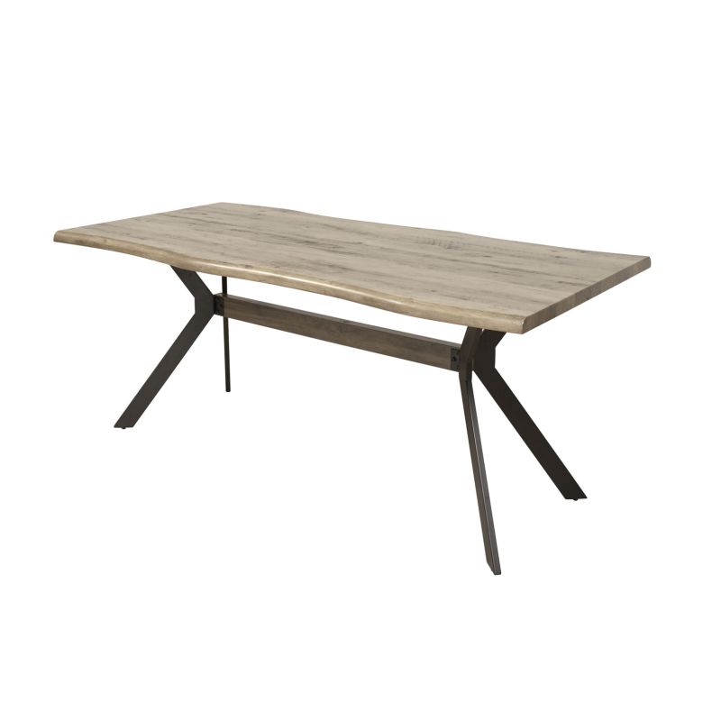 Table de salle à manger moderne Alessia Chêne clair ou chêne foncé — Chêne clair ou chêne foncé — vue 3