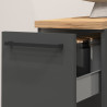 Meuble bas de cuisine moderne à tiroir anthracite/chêne wotan Solena