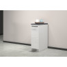 Meuble bas de cusine moderne à tiroir blanc/béton Solena