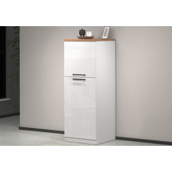 Armoire de cuisine moderne blanc/chêne wotan Solena