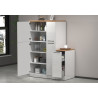 Armoire de cuisine moderne blanc/chêne wotan Solena