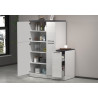 Armoire de cuisine moderne blanc/béton Solena