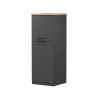 Armoire de cuisine moderne anthracite mat/chêne wotan Solena