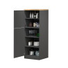 Armoire de cuisine moderne anthracite mat/chêne wotan Solena