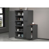 Armoire de cuisine moderne anthracite mat/béton Solena