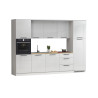 Cuisine complète moderne 300 cm blanc brillant/chêne Louna
