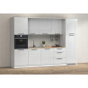 Cuisine complète moderne 300 cm blanc brillant/chêne Louna