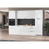 Cuisine complète moderne 300 cm blanc brillant/chêne Louna