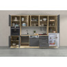 Cuisine complète moderne 300 cm anthracite mat/chêne Louna