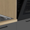 Cuisine complète moderne 300 cm anthracite mat/chêne Louna