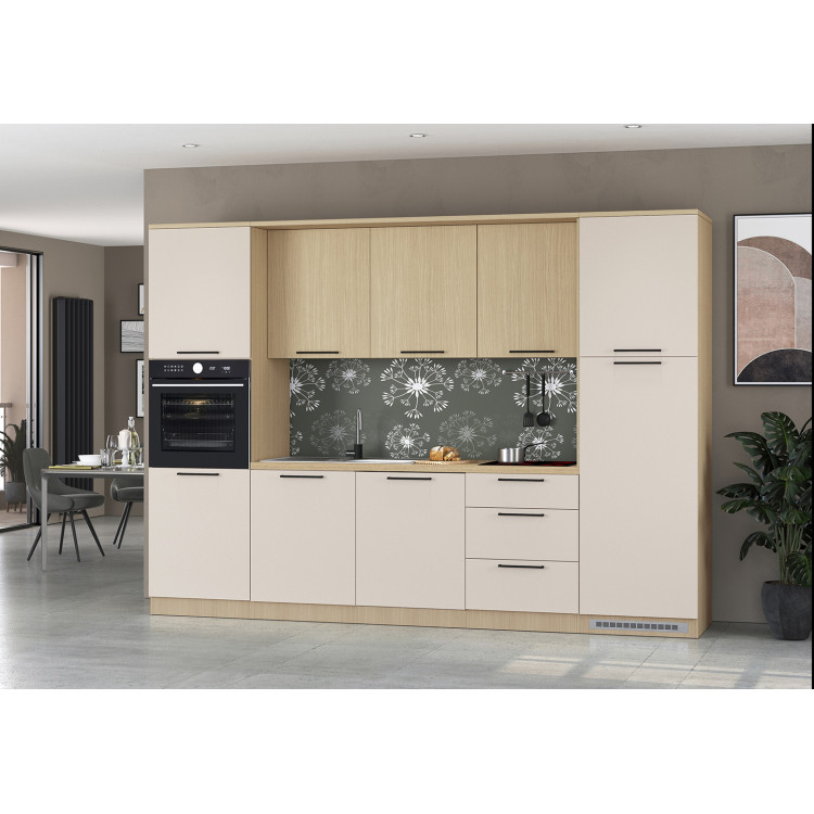 Cuisine complète moderne 300 cm cachemire/chêne Louna