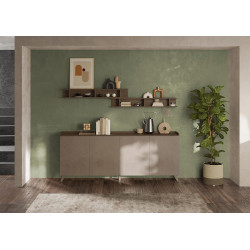 Buffet/bahut moderne 210 cm bronze/mercure Tristan