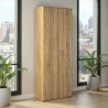 Armoire de rangement contemporaine chêne sonoma Grace