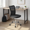 Chaise de bureau enfant moderne en tissu noir Sylvie