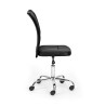 Chaise de bureau enfant moderne en tissu noir Sylvie