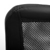 Chaise de bureau enfant moderne en tissu noir Sylvie
