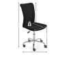 Chaise de bureau enfant moderne en tissu noir Sylvie
