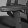 Chaise de bureau moderne en tissu noir Maddie