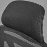 Chaise de bureau moderne en tissu noir Maddie