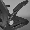 Fauteuil de bureau moderne en tissu noir Habby