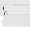 Lit enfant moderne avec rangement en bois massif blanc Erwina