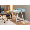 Bureau enfant moderne réglable en hauteur bleu/blanc Emilien