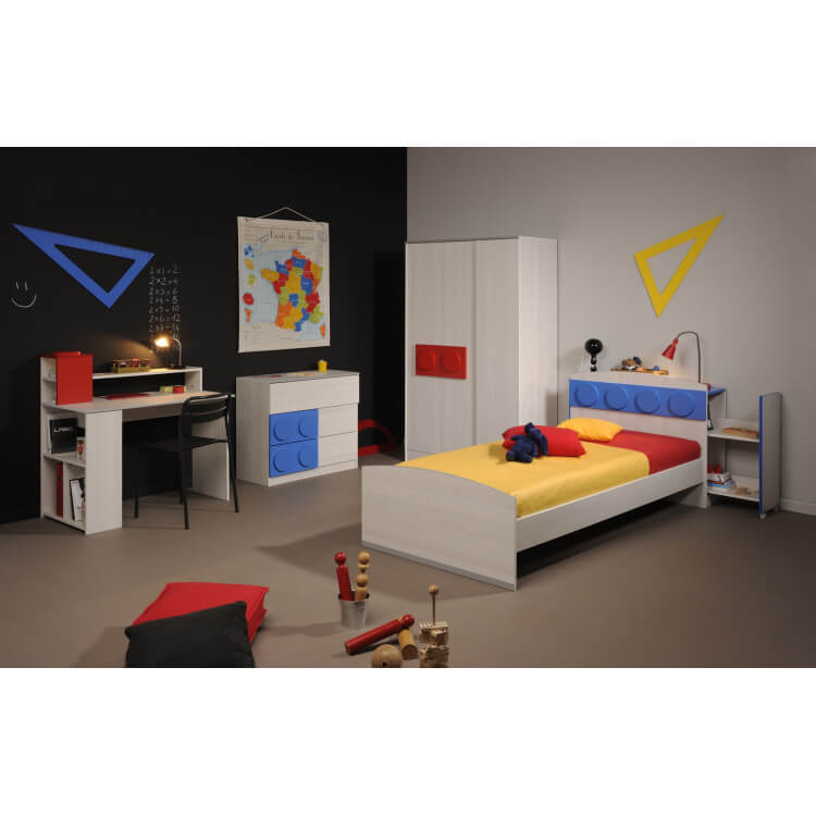 Chambre enfant contemporaine coloris frêne Fabrick