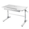 Bureau enfant moderne réglable et inclinable blanc Fredo