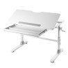 Bureau enfant moderne réglable et inclinable blanc Fredo
