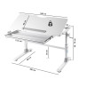 Bureau enfant moderne réglable et inclinable blanc Fredo