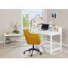 Bureau enfant style nature en pin massif vernis blanc Helda