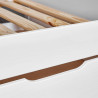 Lit gigogne enfant moderne en bois massif laqué blanc Dorane
