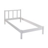 Lit enfant moderne en bois massif blanc Franny