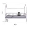 Lit cabane enfant moderne en pin massif laqué blanc Fannie