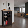 Armoire range-bouteilles contemporain noir/chêne Helena