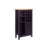 Armoire range-bouteilles contemporain noir/chêne Helena