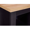Armoire range-bouteilles contemporain noir/chêne Helena
