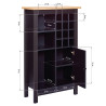 Armoire range-bouteilles contemporain noir/chêne Helena