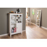 Armoire range-bouteilles contemporain blanc/chêne Sarina