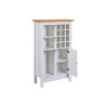 Armoire range-bouteilles contemporain blanc/chêne Sarina