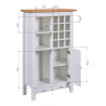 Armoire range-bouteilles contemporain blanc/chêne Sarina
