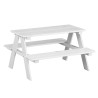 Ensemble table et banc enfant contemporain en pin massif Romuald